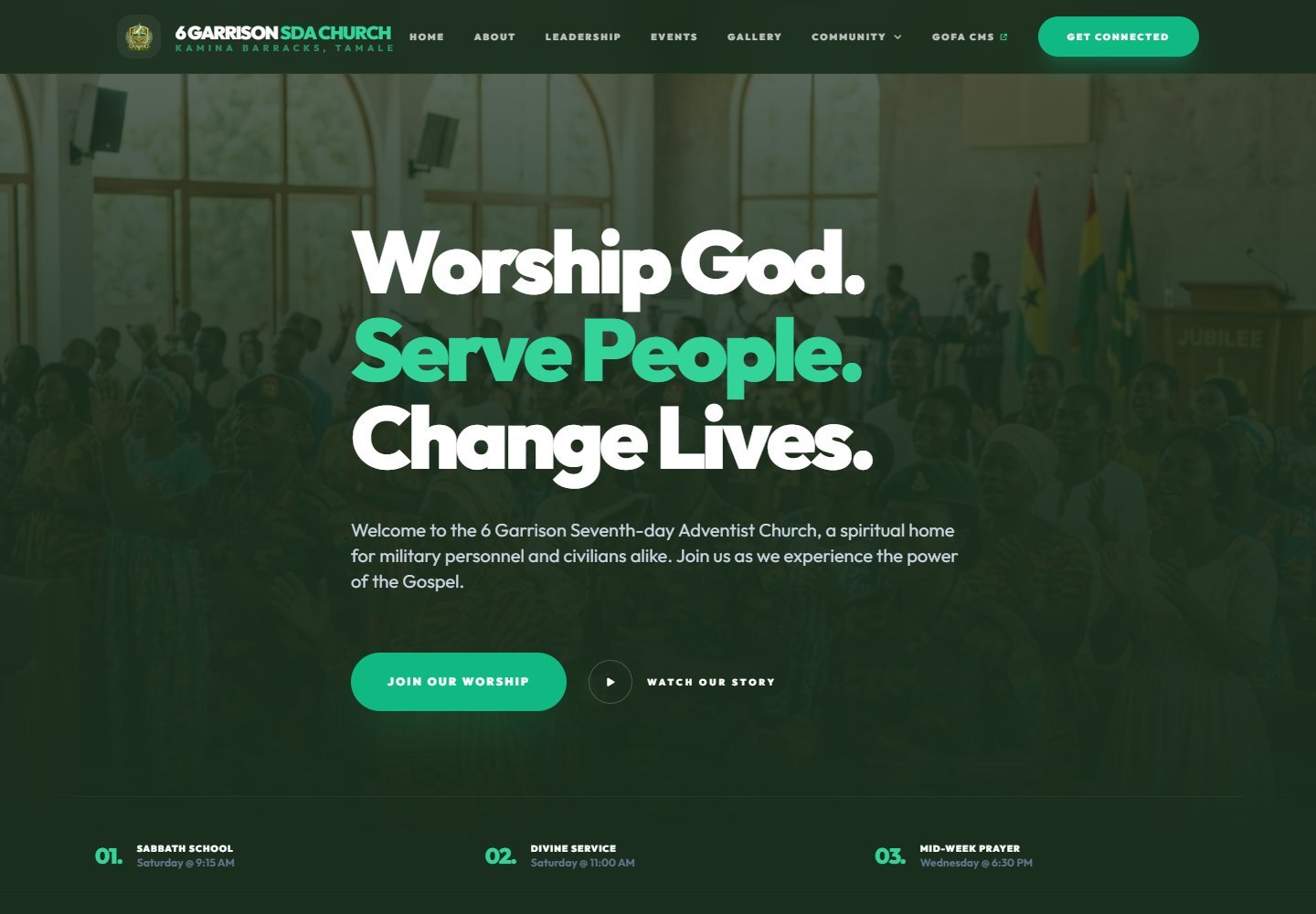 6 Garrison SDA Church website screenshot