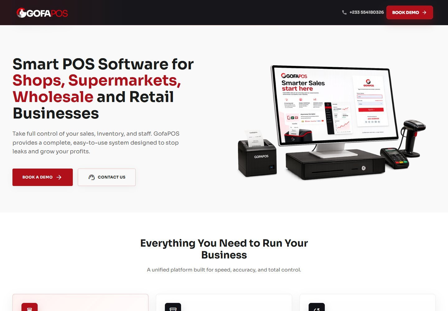 GofaPOS website screenshot
