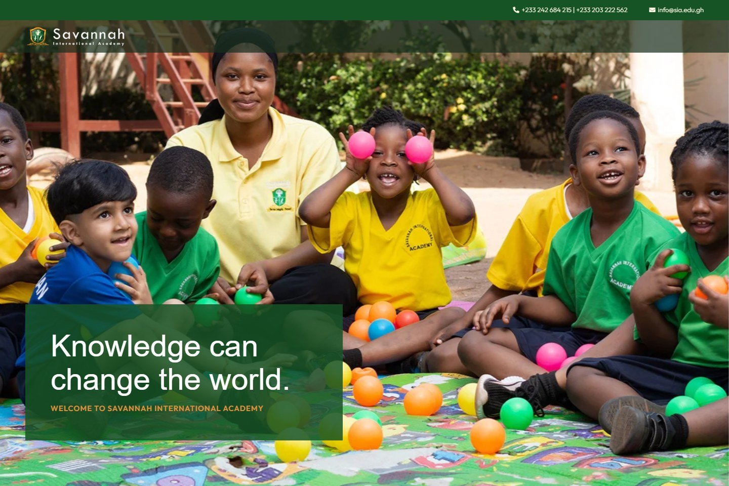 Savannah International Academy website screenshot