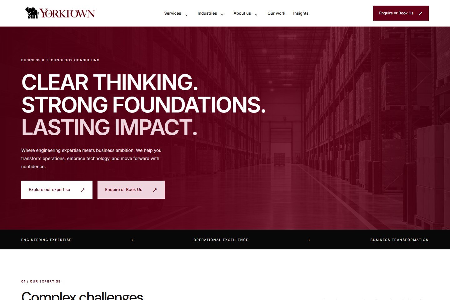 Yorktown website screenshot